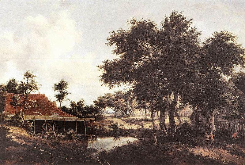 Meindert Hobbema The Water Mill oil painting image